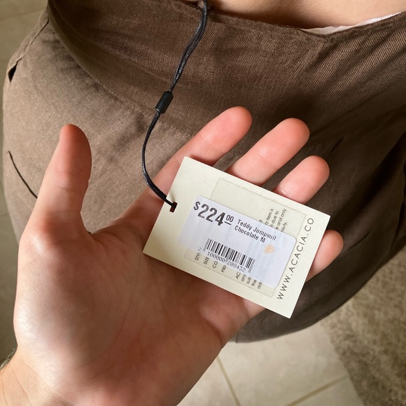 Acacia linen teddy jumpsuit in chocolate - medium - Picture 4 of 5